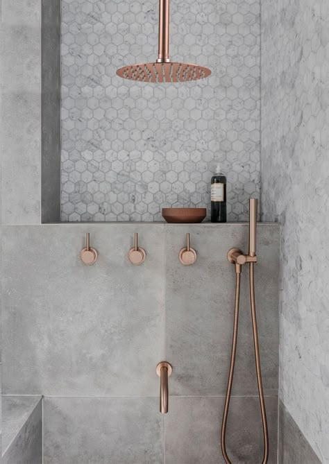 Bathroom Shower Set Brushed Rose Gold Simplicity Solid Brass 8" Shower Head Faucet Mixer Tap Shower Bath Black Chrome AH3023|Shower Faucets| - AliExpress Drømme Bad, Design Interior Baie, Gold Bathroom Faucet, Dekorere Bad, Bad Inspiration, Decor Baie, Shower Niche, Renovation Design, Gold Bathroom