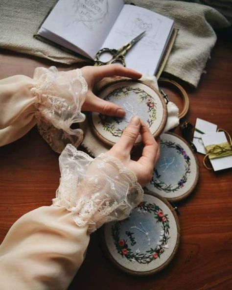 The Green Fairy, Meg March, Romantic Academia, Green Fairy, Cottage Core Aesthetic, 자수 디자인, Craft Corner, Cottagecore Aesthetic, Aesthetic Vintage