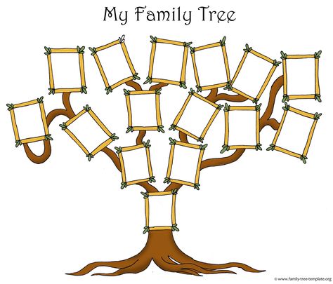 Original free family tree template with picure frames for family members. Family Tree Examples, Family Tree Template Excel, Family Tree Template Word, Blank Family Tree Template, Family Tree Images, Ancestry Chart, Free Family Tree Template, Genealogy Tree, Family Tree Picture Frames