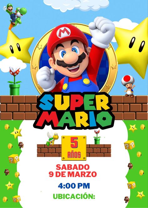 Super Mario Bros Birthday Party, Super Mario Bros Party, Mario Bros Birthday, Mario Bros Party, Mario Birthday, Mario Bros., Super Mario Bros, 5th Birthday, Mario Bros