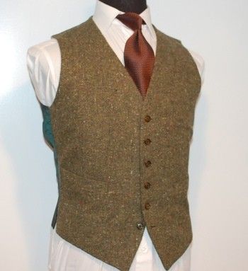 1930s/1940s vest Mens Wedding Vest, Wedding Vest For Men, Prom Vest, Grooms Men, Wedding Vest, Manly Style, Style Gentleman, Formal Dresses For Men, Tweed Waistcoat