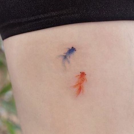 Goldfish Tattoo, Delicate Flower Tattoo, Random Tattoos, Goth Tattoo, Inspiration Tattoos, Turtle Tattoo, Dainty Tattoos, Feather Tattoos, Little Tattoos