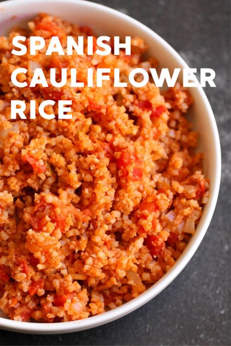 Spanish Cauliflower, Spanish Cauliflower Rice, Cauliflower Dishes, Cauliflower Rice Recipes, Six Sisters Stuff, Easy Side Dish, Spanish Rice, Keto Side Dishes, Cauliflower Recipes