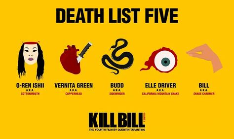 Awesome list Kill Bill Quotes, Uma Thurman Kill Bill, Kill Bill Movie, Kill Bill Vol 1, Quentin Tarantino Films, Quentin Tarantino Movies, Tarantino Films, Cinema Design, Zestaw Ikon