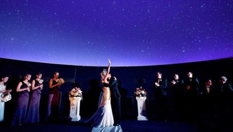 Planetarium Wedding, Bridal Shower Venues, Unusual Wedding Venues, Franklin Institute, Unusual Weddings, Star Photography, Greenhouse Wedding, Boho Chic Wedding, Space Wedding