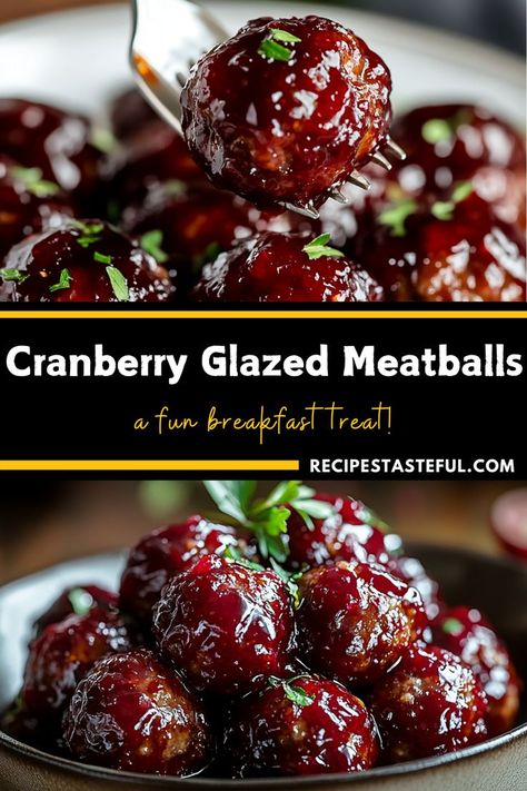 Impress your guests with these delicious Cranberry Glazed Meatballs—an easy-to-make appetizer perfect for any party! Coated in a sweet and tangy cranberry sauce, these meatballs are sure to be a hit at your next gathering. Serve them warm and watch everyone come back for more! Meatball Appetizer Crockpot, Holiday Meatballs, Cranberry Sauce Meatballs, Pot Luck Dishes Easy, Finger Foods Easy Party, Warm Appetizers, Beef Appetizers, Best Cranberry Sauce, Meatball Appetizer Recipe