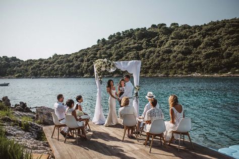 Santorini Wedding Venue, Croatia Wedding, Croatia Beach, Summer Vacation Spots, Beautiful Beach Wedding, European Wedding, Santorini Wedding, Inexpensive Wedding Venues, Greece Wedding