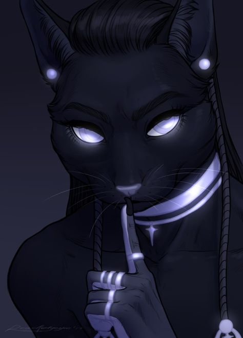 Panther Tabaxi Female, Black Cat Humanoid, Black Tabaxi Female, Black Cat Anthro, Wampus Cat, Goddess Of The Night, Dungeons And Dragons Memes, Ancient Egypt Art, Goddess Artwork