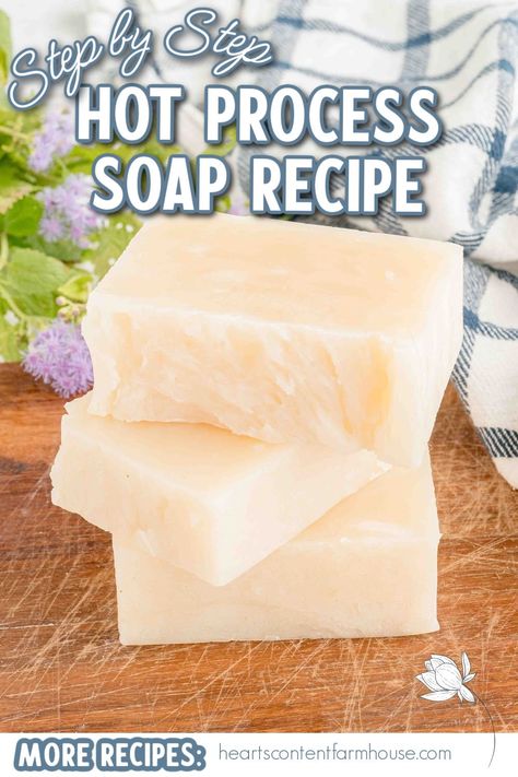 How to Make Hot Process Soap (Step by Step and Video) Hot Process Soap Recipes Easy, Hot Press Soap Recipe, Hot Process Soap Recipes Crock Pots, Hot Process Soap Recipes, Make Soap For Beginners, Olive Oil Soap Recipe, Honey And Tea, Crock Pot Soap, Making Soaps