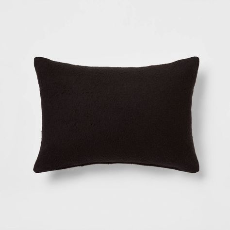 Mid Century Modern Bedroom Design, Black Decorative Pillows, Solid Color Throw Pillows, Oblong Throw Pillow, Rectangle Cushion, Throw Pillows Bedroom, Black Throw Pillows, Black Pillow, Black Pillows