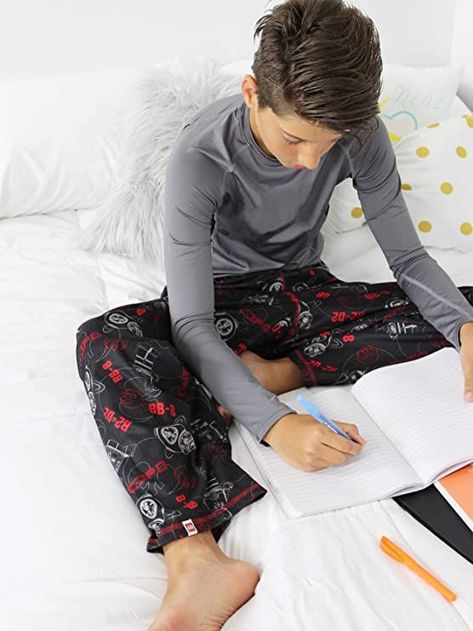 LEGO Star Wars Boy's Flannel Lounge Pajama Pants These super cool pajama bottoms are sure to bring a smile to any boy's face. This sleepwear pant features graphics of the Lego Star Wars characters: BB8, C-3PO, and R2D2! It's perfect to play and sleep in! #lego #starwars #boys #flannel #pj #pajamapant #amazon #shopamazon #amazonprime #yankeetoybox Boys Pajama Pants, Flannel Pj Pants, Star Wars Pajamas, Boys Flannel, Lego Starwars, Boys Sleepwear, Flannel Pajama Pants, Lounge Pajamas, Long Sleeve And Shorts