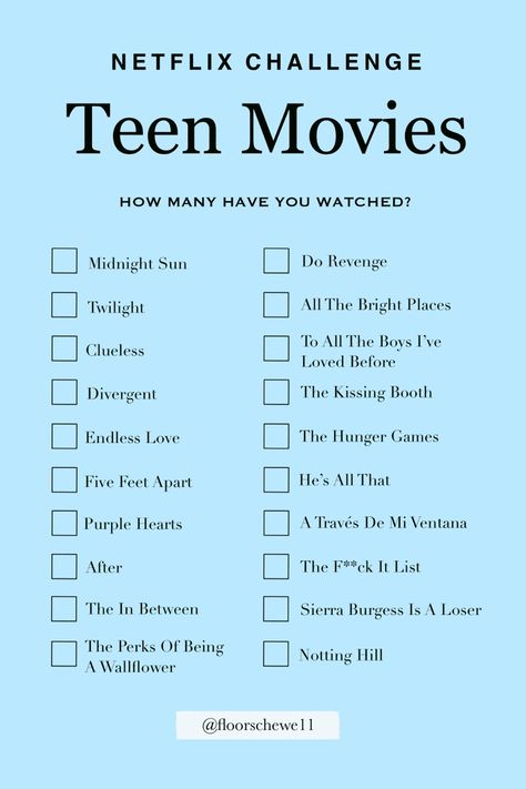 Best Teen Movies, Netflix Shows To Watch, Movies To Watch Teenagers, Movie Hacks, Netflix Movies To Watch, Movie To Watch List, New Movies To Watch, Girly Movies, Time Pass