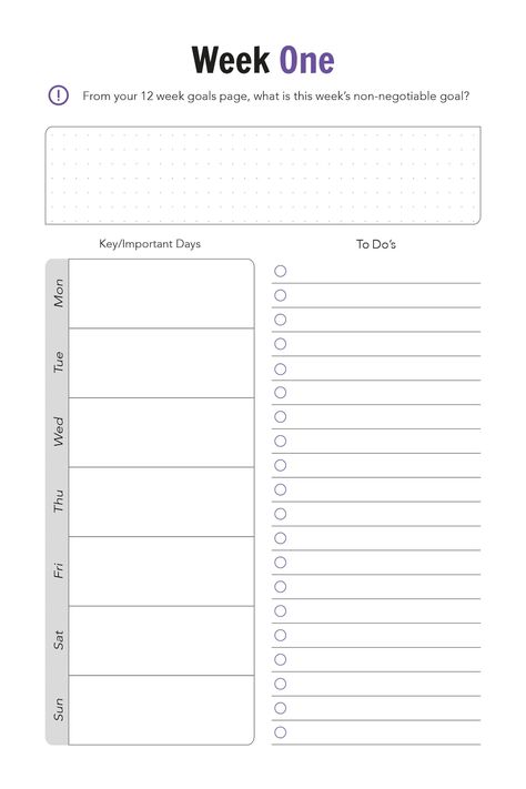 12 Week Planner, 12 Week Year Planner, 12 Week Year, Day Planner Template, Week Schedule, Week Planner, Printable Weekly Planner, Work Success, Year Planner