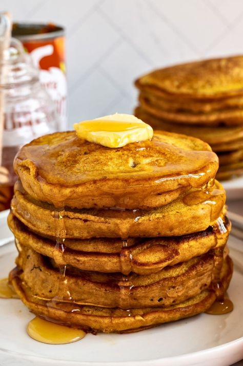 Fast Prep Cozy Pumpkin Pancakes - Yummy and fully Pumpkin Oatmeal Pancakes, Pancake Calories, Squash Puree, Flax Egg, Potato Puree, Pumpkin Pancakes, Holiday Breakfast, Easy Comfort Food, Pancakes Healthy