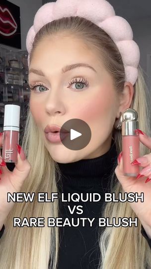 Rare Beauty Liquid Blush, Best Drugstore Blush, Blush Tutorial, Rare Beauty Liquid, Blush Tips, Elf Blush, E.l.f. Cosmetics, Face Makeup Tips, Liquid Blush