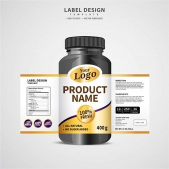 Premium Vector | Packaging and label design template Pill Bottle Label, Package Template, Mock Up Design, Egg Packaging, Pill Bottle, Juice Packaging, Bottle Label Template, Bottle Label Design, Product Packaging Design