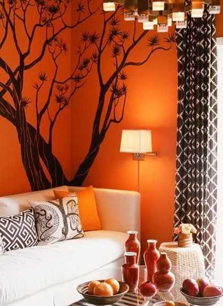 Modern Interior Design Ideas Celebrating Bright Orange Color Shades Orange Living Room Walls, Living Room Decor Orange, Burnt Orange Living Room, Orange Bedroom Decor, Orange Living Room, Verre Design, Living Room Orange, Bedroom Orange, Orange Home Decor