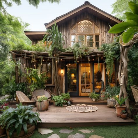 Bohemian House Exterior, Modern Boho House, Boho House Exterior, Bohemian Architecture, Maximalist House, Brazil Houses, Old House Design, Maximalist Interior Design, Outdoor Restaurant Design