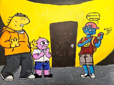 Painting I did in celebration for the new Smiling Friends episodes :3 The blue ones my oc lolz @adultswim #smilingfriends #smilingfriendsfanart #charliedompler #pimpimling #adultswim #zachhadel #michaelcusack #painting #traditionalart Smiling Friends Oc, Smiling Friends, Friends Episodes, Adult Swim, My Oc, Drawing Ideas, Fan Art, Blue, Quick Saves