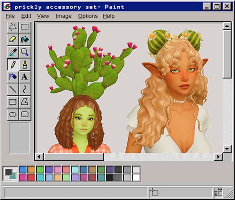 prickly accessory set 🌵 Cactus Hat, Zombie Christmas, Sims 4 Cas Mods, Starting Fresh, Plant Study, Cc Mods, Play Sims, Pear Cactus, Sims Four