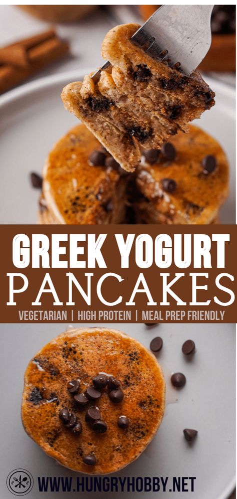 These Greek Yogurt Pancakes have a buttermilk pancake flavor with extra protein! Perfect for any mix-ins and meal prep friendly! Easy Protein Pancakes, Healthy Protein Breakfast, Vegetarian High Protein, Vegetarian Pancakes, High Protein Pancakes, Buttermilk Pancake, Greek Yogurt Pancakes, Flavored Pancakes, Protein Pancake Mix