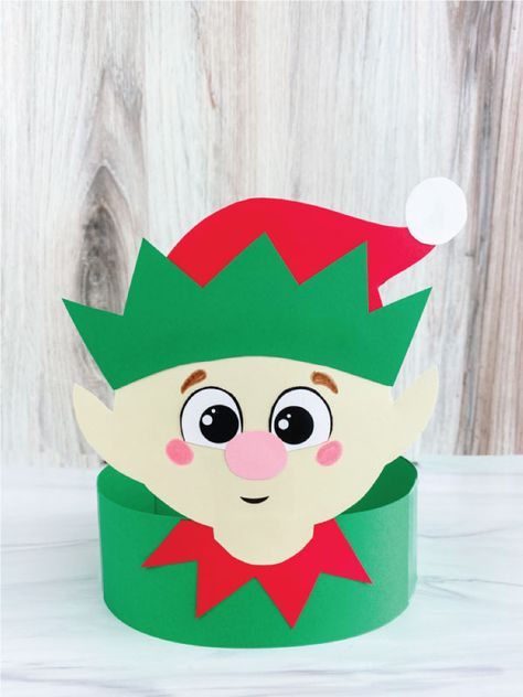 Looking for an easy and quick elf craft for the kids to make this Christmas? This elf headband craft is it! Download the free printable template and make with preschoolers this year! Elf Headband Craft For Kids, Crafts For Kids Christmas Easy, Elephant Headband Craft, Christmas Headband Craft, Christmas Elf Ears, Elephant Headband, Elf Headband, Christmas Headband Diy, Santa Headband