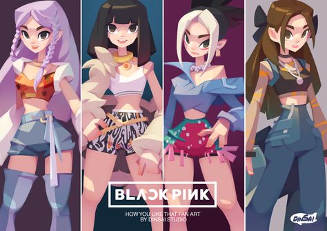 Kpop Anime, Blackpink Poster, K Wallpaper, Japon Illustration, Kpop Drawings, Blackpink Funny, Lisa Blackpink Wallpaper, Pink Art, Kpop Fanart