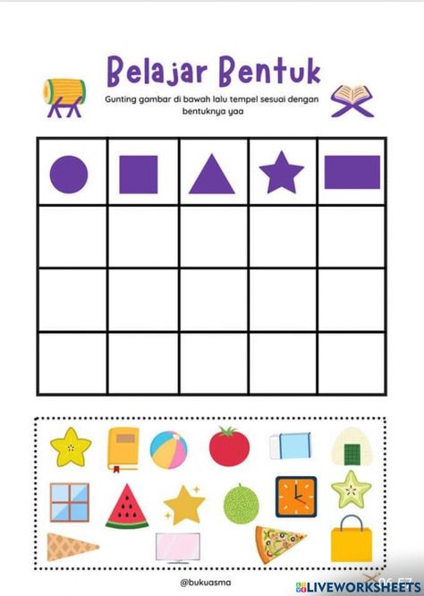 Worksheet Tk, B Worksheet, Preschool Activities Printable, Asmaul Husna, Preschool Tracing, Montessori Activities, School Subjects, Online Workouts, Google Classroom