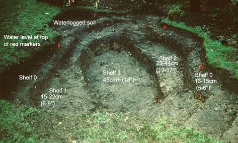 What shelf depths to build in your pond Garden Wildlife Pond, Wildlife Pond Ideas, Natural Pond Ideas, Garden Ponds Ideas, Digging A Pond, Ponds Ideas, Build A Pond, Natural Ponds, Wildlife Pond