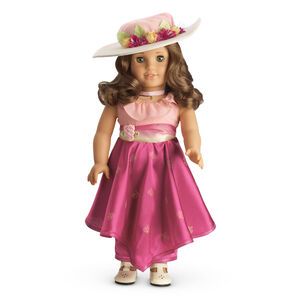 Rebecca Rubin, American Girl Doll Rebecca, Books Accessories, Rose Hat, High Fashion Dresses, Pink Sleeveless Dress, All American Girl, Ag Doll Clothes, Dress Doll