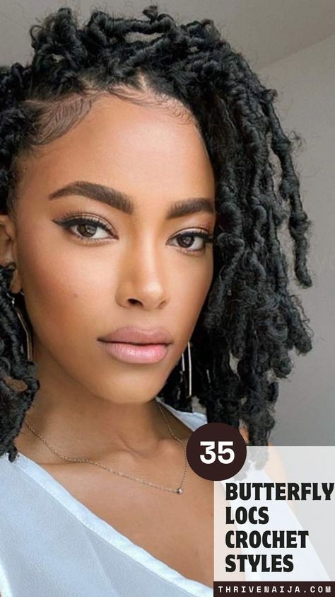 If you are on the lookout for a stylish protective hairstyle then you need to consider butterfly locs. Crochet Butterfly Locs Hairstyle, How To Style Butterfly Locs, Butterfly Locs Styles, Butterfly Locs Bob, Crochet Butterfly Locs, Butterfly Locs Hairstyle, Braid Hairstyles Ideas, Butterfly Locks, Butterfly Locs Crochet