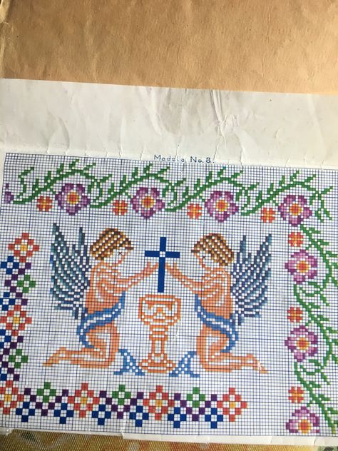 Christian Cross Stitch, Angel Images, Church Banners, Floral Cross Stitch, Stitch 2, Craft Accessories, Angel Art, Cross Stitch Flowers, Cross Stitch Pattern