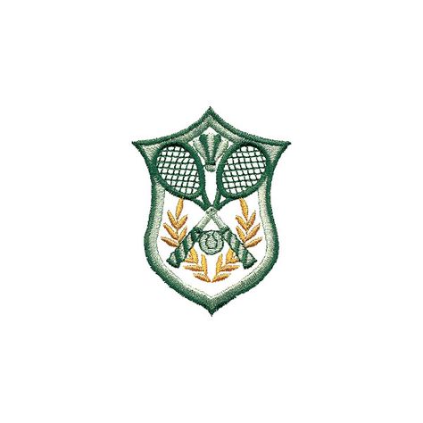 Tennis Crest Embroidery Design found on Polyvore Crest Embroidery, Tennis Club, Club Logo, Tennis Clubs, Geometric Tattoo, Embroidery Design, Embroidery Designs, Tennis, Not Found