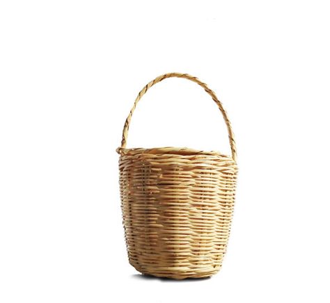 BIRKIN BASKET - Jane Birkin Basket - handmade wicker basket -  LUNCHBOX (mini) by spacerocketstore Jane Birken, Birkin Basket, White Mini Bag, Jane Birkin Basket, Jute Handbags, Mini Baskets, Miniature Purse, Lidded Basket, Handwoven Baskets