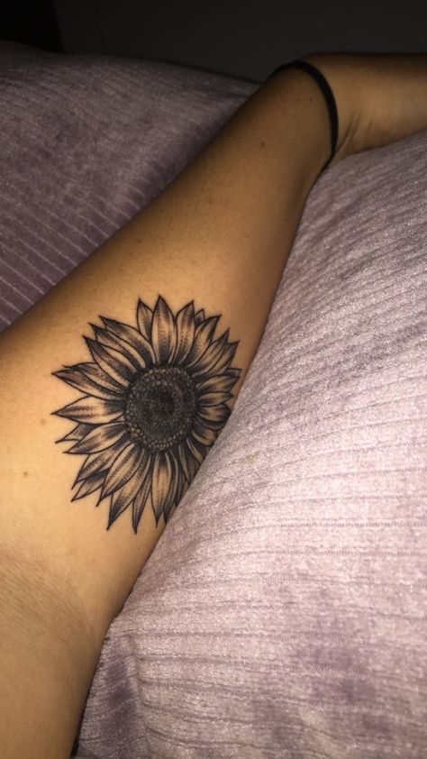 Sunflower Forearm Tattoo Women Inner, Sunflower Tattoo Ankle Cover Up, Sunflower Tattoo On Forearm, Sunflower Tattoo Forearm, Sunflower Forearm Tattoo, Half Sunflower Tattoo, Kids Initial Tattoos, Sunflower Tattoo Meaning, Single Sunflower