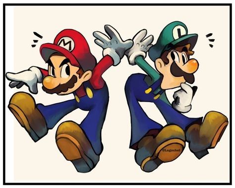 Mario And Luigi Games, Luigi And Daisy, Mario Funny, Mario Y Luigi, Saga Art, Mario Fan Art, Nintendo Super Smash Bros, Super Mario And Luigi, Geeky Art