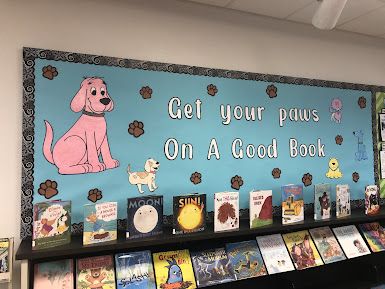 Clifford Bulletin Board Ideas, Clifford The Big Red Dog Activities Preschool, Dog House Bulletin Board Ideas, Clifford The Big Red Dog Crafts, Clifford The Big Red Dog Classroom Theme, Clifford The Big Red Dog Christmas Tree, Dog Bulletin Board, 1000 Books Before Kindergarten, Book Bulletin Board