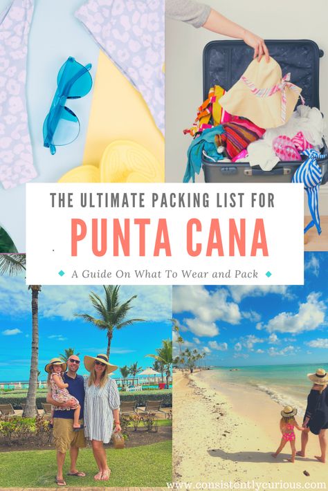 The Ultimate Packing List For Punta Cana + What To Wear in The Dominican Republic Pack For Punta Cana, Dominican Republic Trip Packing, Vacation Nails Beach Dominican Republic, Vacation Outfit Ideas Dominican Republic, Dominican Republic Honeymoon Outfits, Honeymoon Dominican Republic, What To Take To Punta Cana, Dominican Republic Travel Checklist, Dominican Packing List Punta Cana