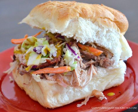 Pulled Pork And Coleslaw Slaw Recipes, Cole Slaw For Brisket Sandwich, Slaw For Brisket Sandwiches, Slaw For Pork Sliders, Slaw For Sandwiches, Pulled Pork With Coleslaw, Pellet Grill Pulled Pork, Superbowl Apps, Sandwich Slaw