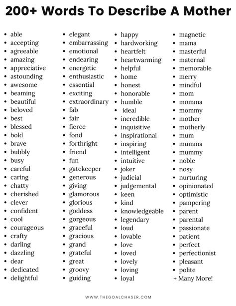 list of words to describe a mother Scrabble Words, Describing Words, Words To Describe Someone, G Words, Words To Describe Yourself, Descriptive Words, Good Vocabulary Words, Good Vocabulary, English Writing Skills