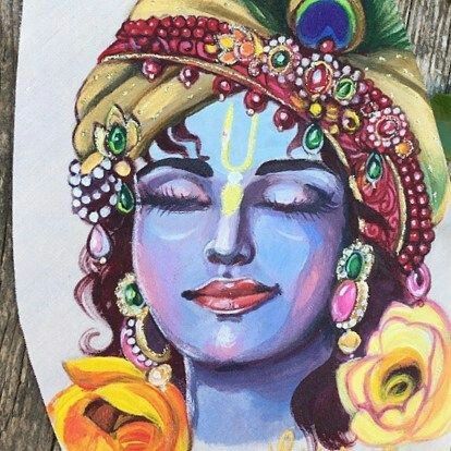 Krishna Watercolor, He Who Remains, The Supreme, Lord Krishna, Krishna, Flowers, Hair, On Instagram, Instagram