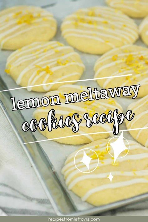 Lemon Meltaway Cookies Recipe - Recipes From Leftovers Meltaway Cookies Recipe, Lemon Curd Cookies Recipe, Lemon Meltaway Cookies, Lemon Glaze Icing, Glazed Icing Recipe, Spring Luncheon, Cheap Desserts, Cheap Dessert Recipes, Meltaway Cookies