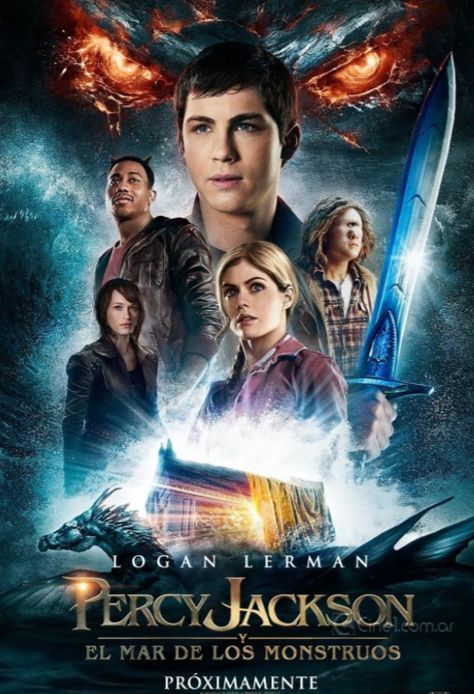 Guess who's watching Percy Jackson: Sea of Monsters today? Percy Jackson Film, Percy Jackson Sea Of Monsters, Percy Jackson Movie, Spanish Posters, Sea Of Monsters, Frank Zhang, Monster Book Of Monsters, Piper Mclean, Jason Grace