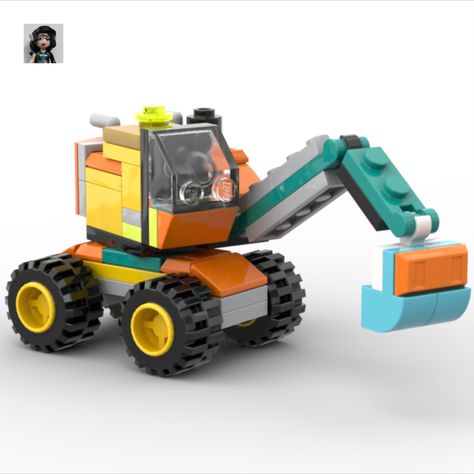 Lego 11022 Ideas, Lego Classic Ideas Step By Step, Lego Construction Vehicles, Lego Mini Builds, Lego Classic Ideas, Lego Cars Instructions, Lego Storage Organization, Easy Lego Creations, Lego Organization