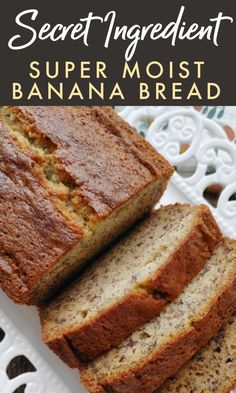 Dessert Loaves, Bananas Recipes, Banana Bread Recipe Easy Moist, Super Moist Banana Bread, Perfect Banana Bread, Breads Recipes, Banana Nut Bread Recipe, Nut Bread Recipe, Banana Bread Recipe Moist