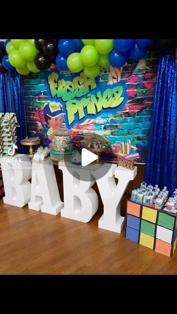 Extravagant Designz LLC on Instagram: "Fresh Prince Baby shower for baby Savion💚💙 #extravagantdesignzllc2u💕 #atlpartyplanner #bookme" Fresh Prince Of Bel Air Baby Shower, Fresh Prince Baby Shower Theme Boy, Boy Baby Shower Ideas Black People, Fresh Prince Baby Shower Theme, Fresh Prince Baby Shower, Fresh Prince Theme, Kylie Baby Shower, Prince Baby Shower Theme, It's A Boy Announcement