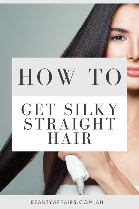 The best hair care tips for getting straight hair for beginners! Here's our guide to how to straighten hair the right way. How To Get Sleek Straight Hair, How To Get Straight Hair, Straightener Tips, Straightening Hair Tips, Hair For Beginners, Shoulder Length Straight Hair, Best Hairspray, Straighten Hair, Straight Hairstyle