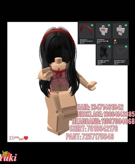 Berry Avenue Outfit Codes Y2k Emo, Egirl Fits, My Melody Outfit, Clover Hair, Outfit Ideas Emo, Valentines Headband, Skin Roblox, Roblox Image Ids, Y2k Baddie