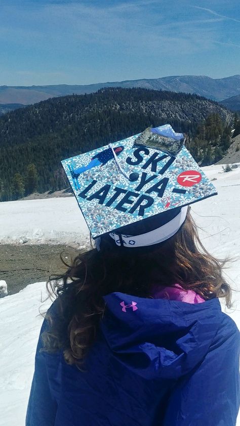 Mountain Graduation Cap, College Grad Cap Ideas, Grad Caps, Cute Caps, Graduation Cap Designs, Cap Ideas, Graduation Photoshoot, Cap Designs, Grad Cap