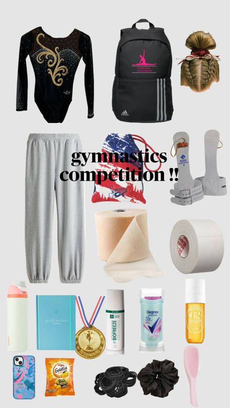 gymnastics competition!! Gymnastics Bag Essentials, Gymnastics Meet, Gymnastics Bags, Gymnastics Competition, Gymnastics Outfits, Bag Essentials, Cute Preppy Outfits, Essential Bag, Gymnast